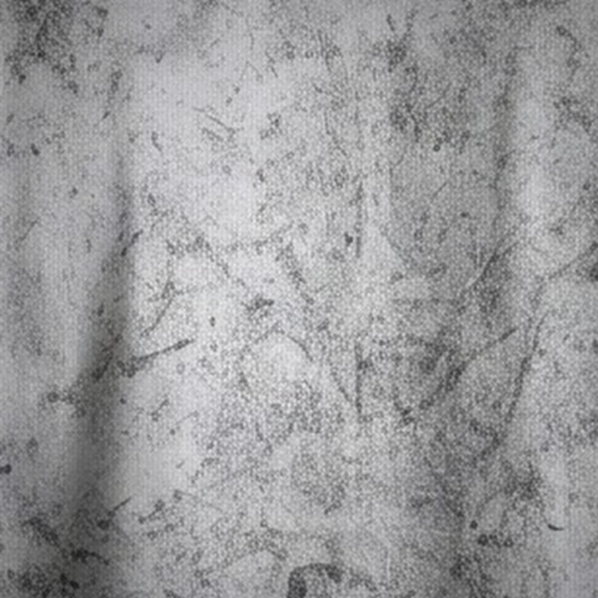 Kannada Varnamale — Big Front Print, Kannadiga Back — Ash Grey Wash — fabric close-up
