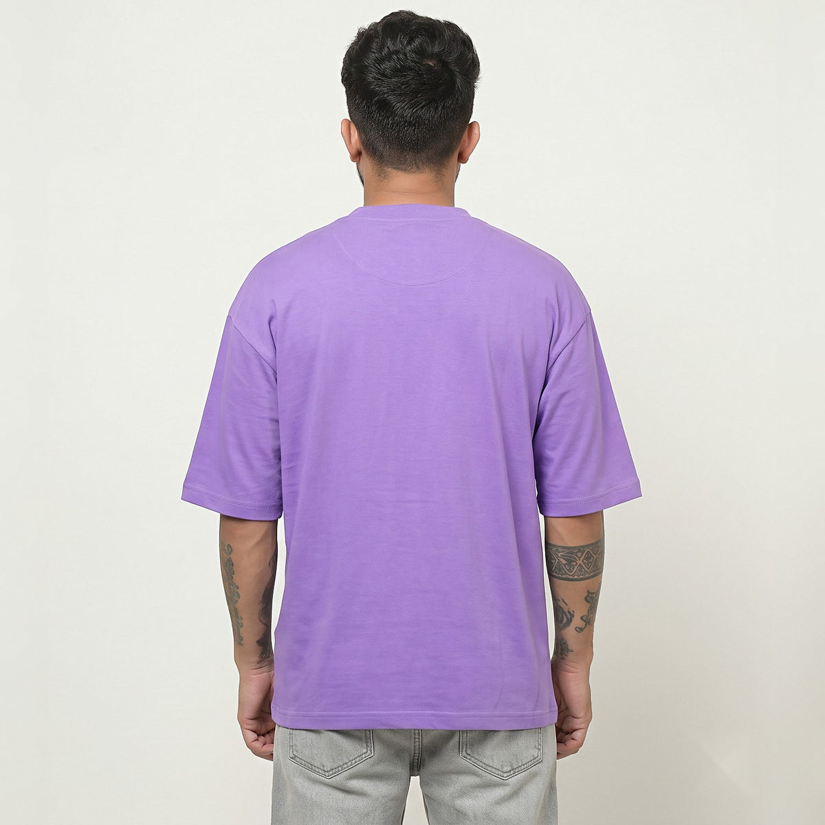 Kannada Varnamale — Front Print Only — Lilac — back view
