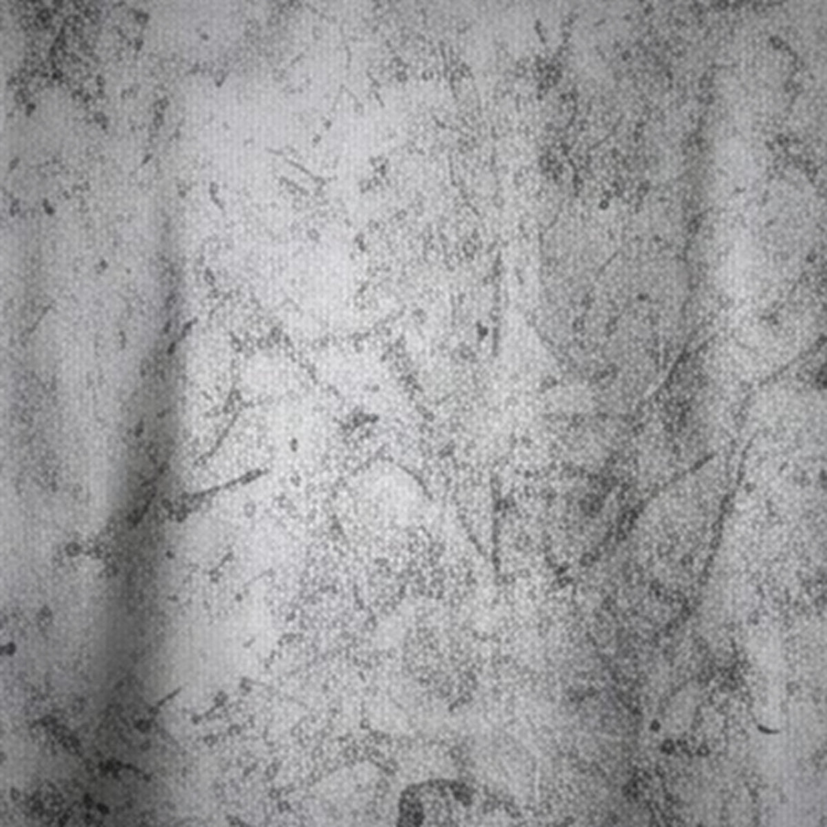 Kannada Varnamale — Big Back Print, Flag Stripe Front — Ash Grey Wash — fabric close-up