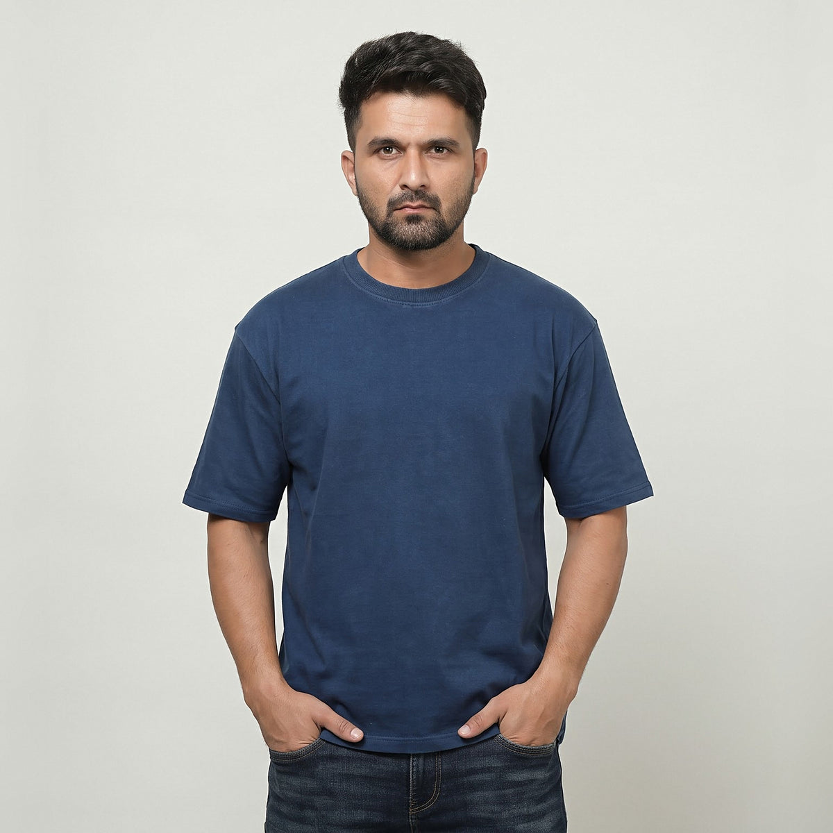 Karnataka Places Map — Back Print — Navy Blue — front view