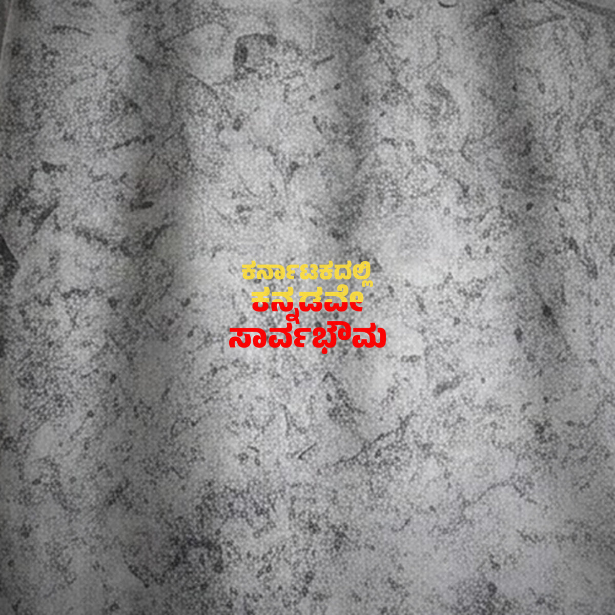 Karnatakadalli Kannadigane Sarvabhauma — Back Print — Ash Grey Wash — artwork