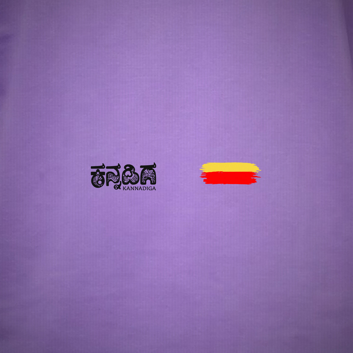 Kannadiga Wordmark + Flag Stripe — Front — Lilac — artwork