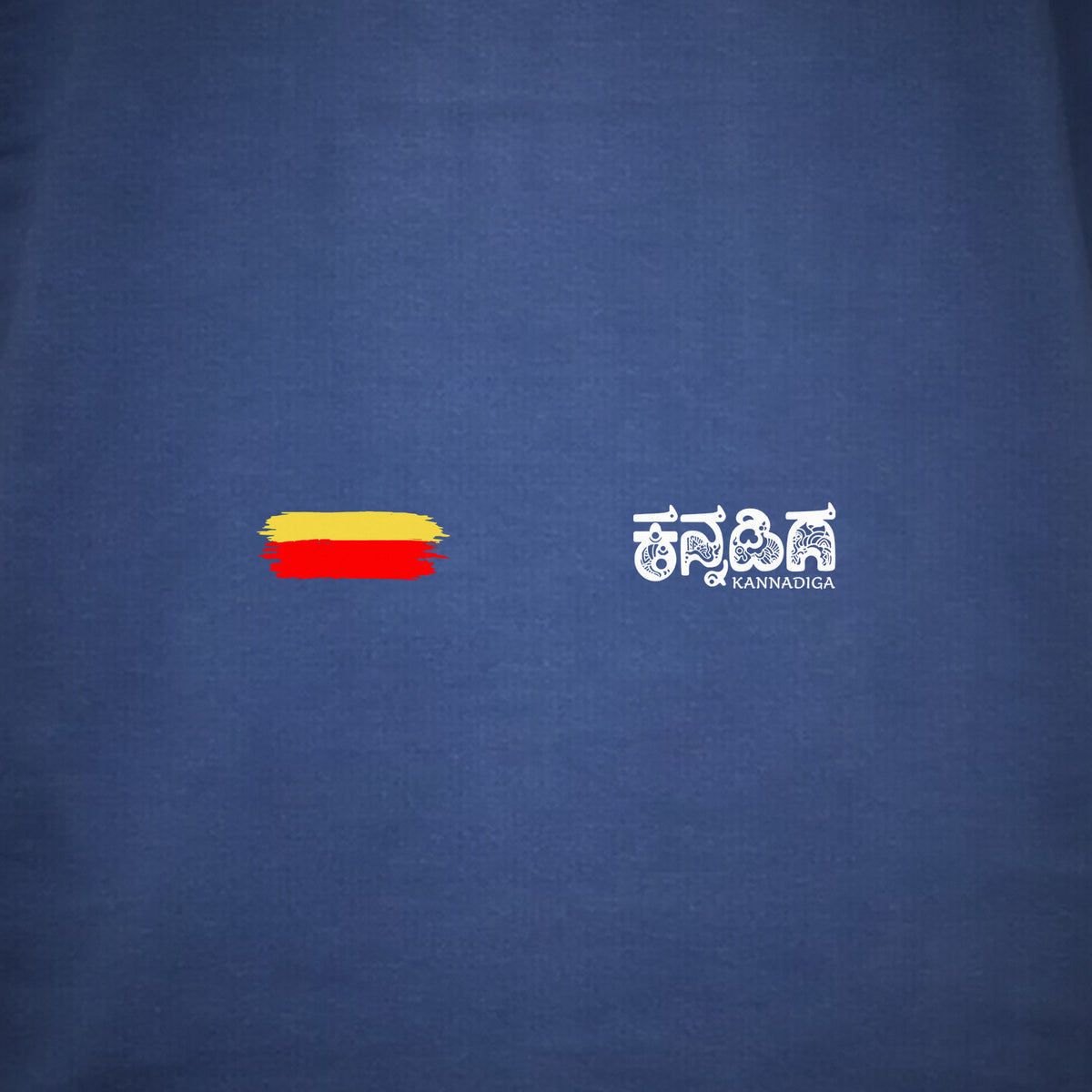 Flag Stripe + Kannadiga Wordmark — Front — Cobalt Blue — artwork