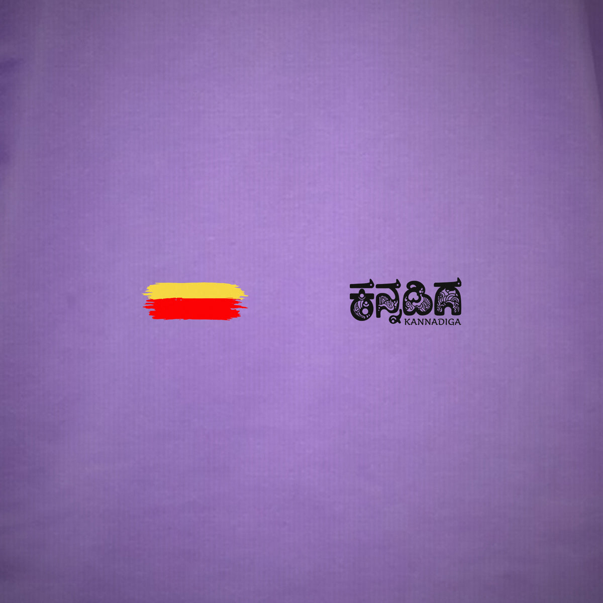 Flag Stripe + Kannadiga Wordmark — Front — Lilac — artwork