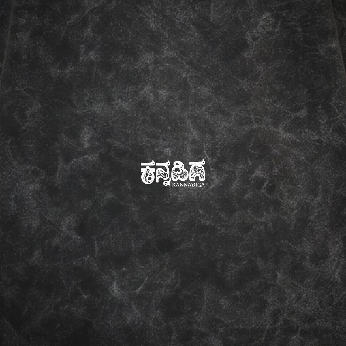 Kannadiga Wordmark — Back Print — Charcoal Acid Wash — artwork