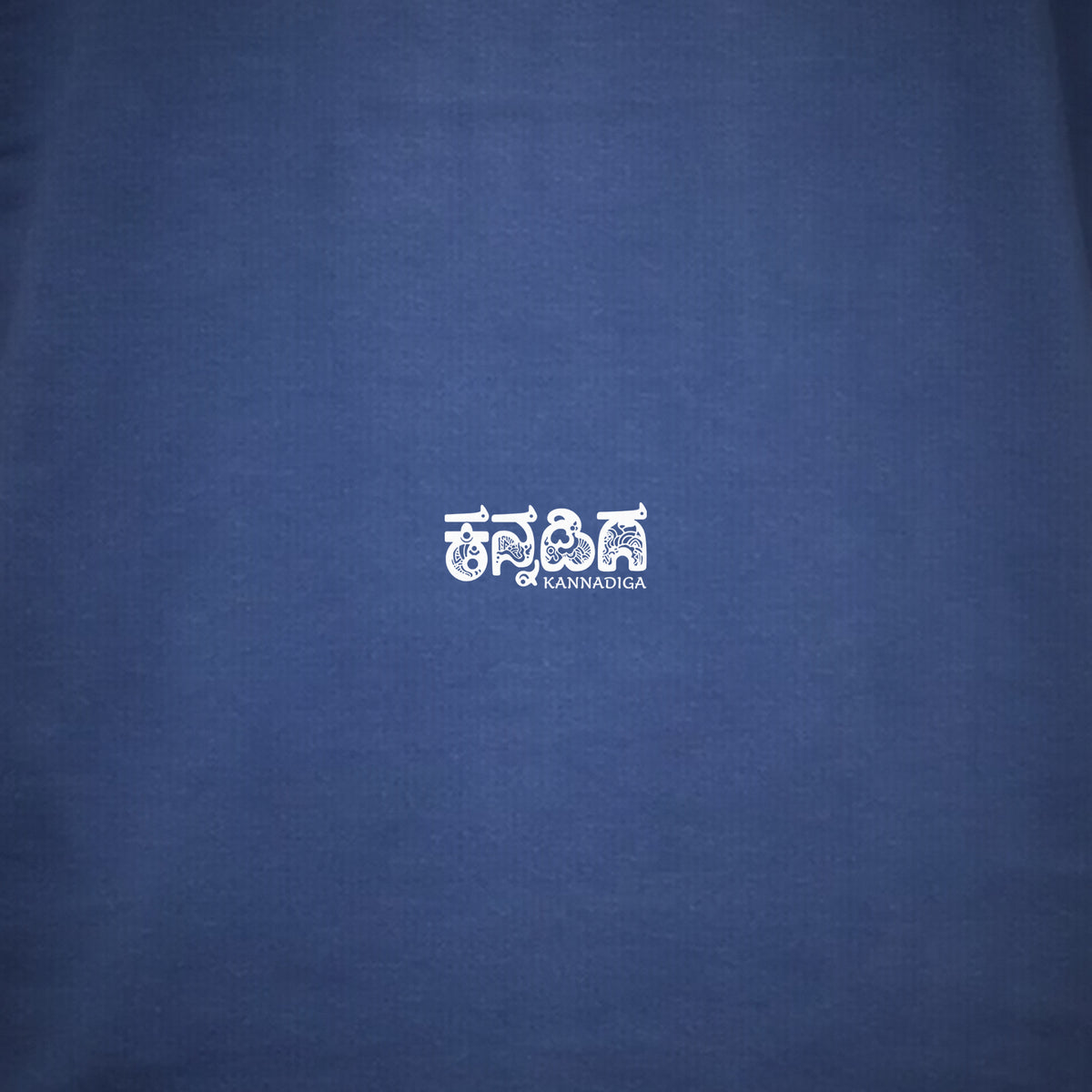 Kannadiga Wordmark — Back Print — Cobalt Blue — artwork