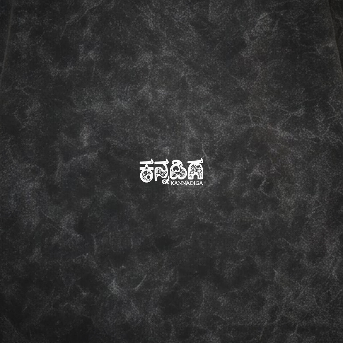 Kannadiga Wordmark — Front Print — Charcoal Acid Wash — artwork