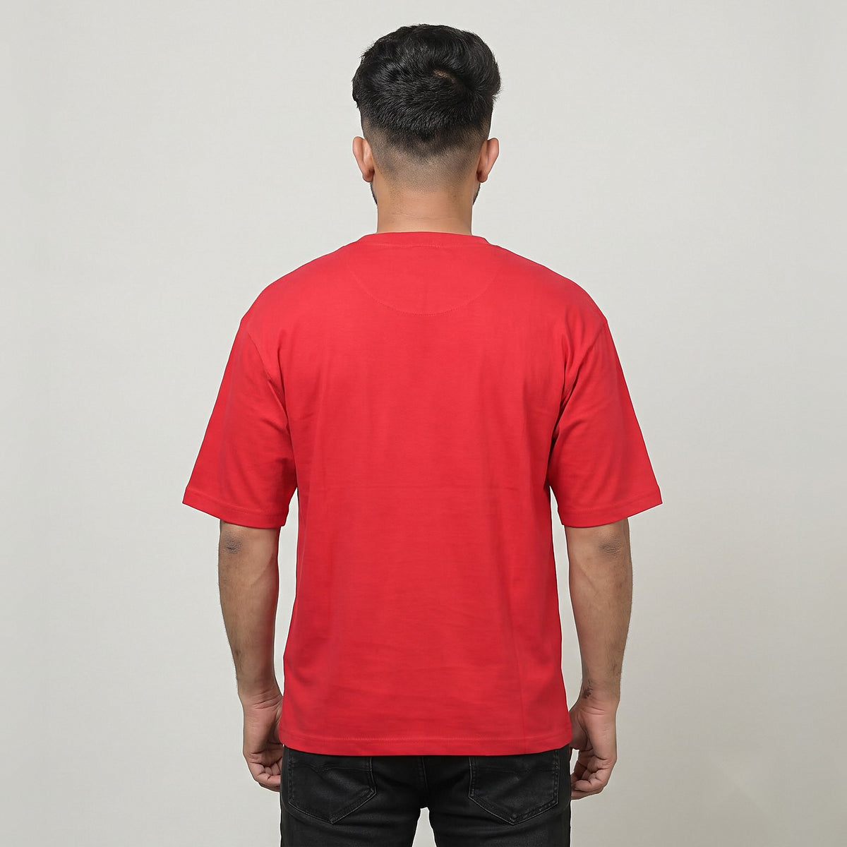 Kannadiga Wordmark — Front Print — Crimson Red — back view