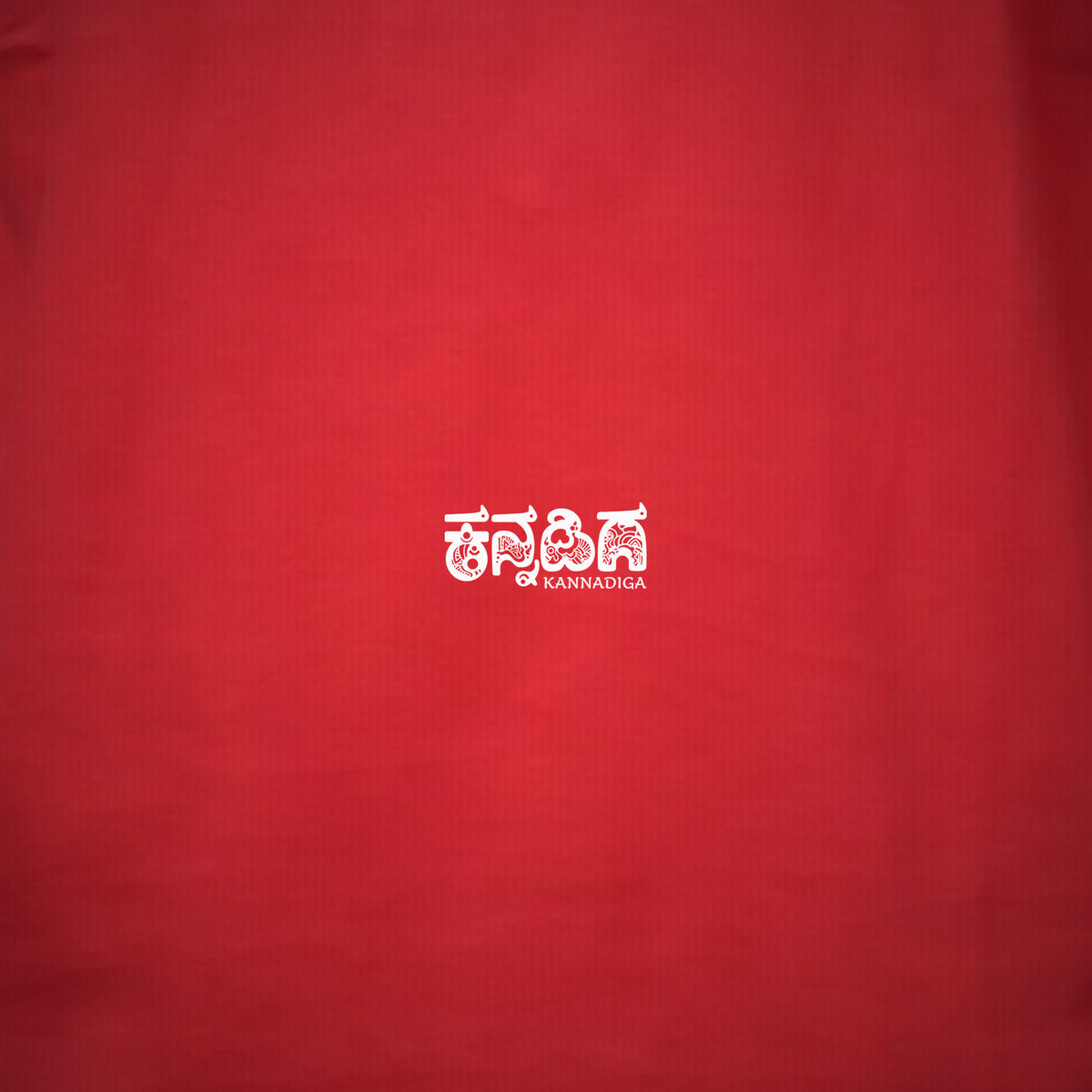 Kannadiga Wordmark — Front Print — Crimson Red — artwork